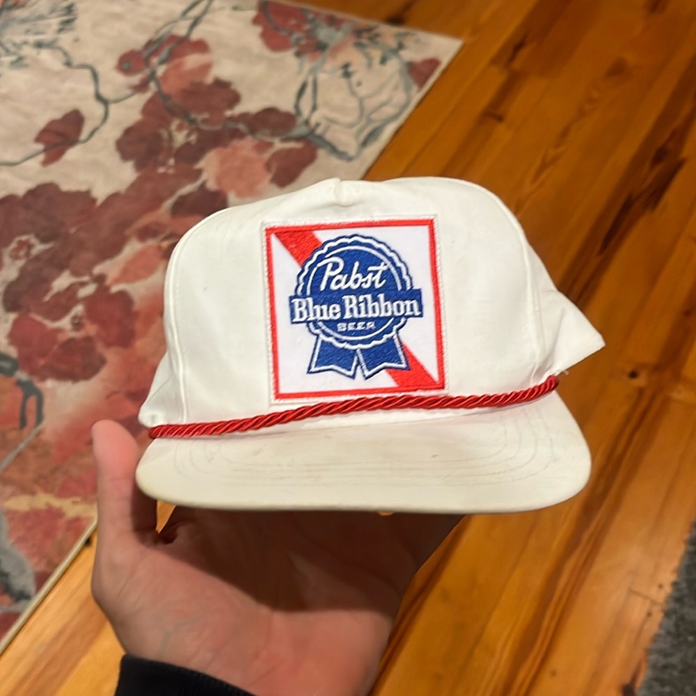 Used Pabst blue ribbon hat